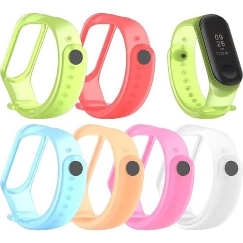 Translucent silicone strap For Xiaomi Mi Band5 Bracelet for Miband6 Suitable for mi band5/6 NFC smart watch replacement strap