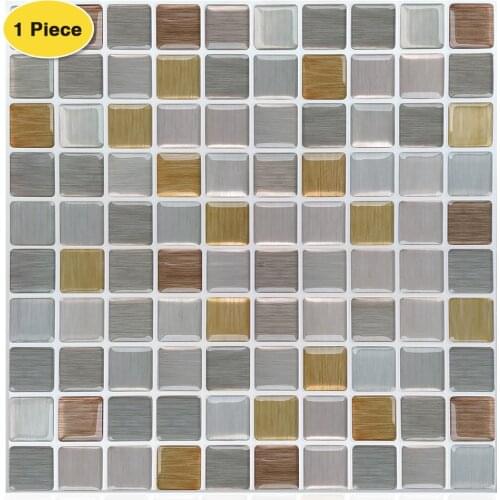 Erzaa 10x10 Inch Premium Anti Mold Self Adhesive Kitchen Peel and Stick Tiles Backsplash