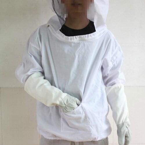 Anti-Bee Coat Anti-Bee Clothing Hat J-Type Hive Tool Brush Bristle Bee Sweeper Sheepskin Gloves Beekeeping Tools bees