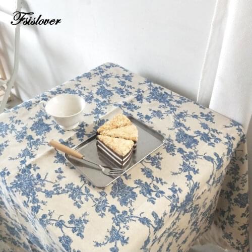 Floral Table Cloth Cotton Linen Tablecloth for Table nappe de table Table Cover tapete Picnic Blanket Tafelkleed mantel mesa
