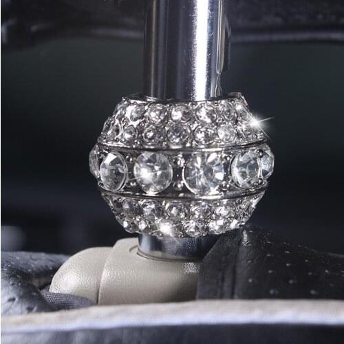 Stylish Rhinestones Metal Car Vehicle Seat Headrest Connect Pole Decorative Ring