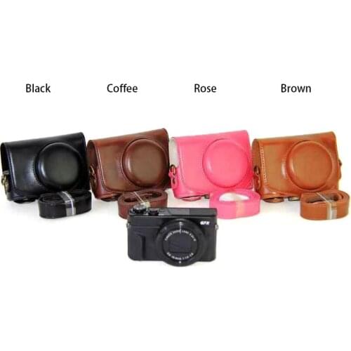 Camera Video Bag PU Case for Canon PowerShot G7X Mark II G7XII Digital Camera (incompatible with G7X)