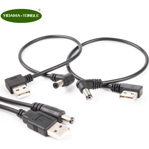 USB to 5.5/2.1mm DC Power Barrel Jack Plug 5.5 x 2.1 mm Barrel Power Connector Cable