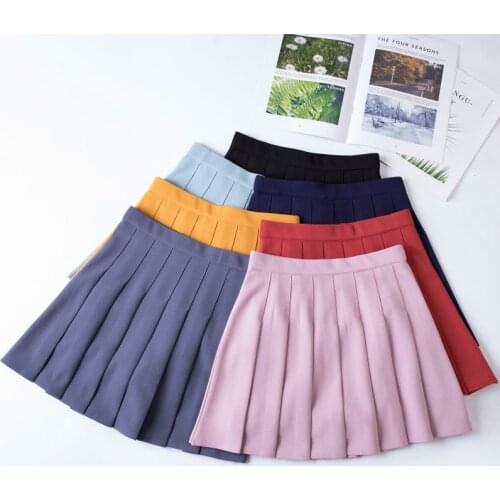 High Waist Chic Student Pleated Skirt Fashion Women Skirt Preppy Style Plaid Skirts Harajuku Uniforms Ladies Girls Dance Skirts