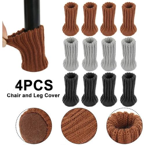 4Pcs Chair Foot Cover Protective Case Non-Slip Multicolor Floor Protector Furniture Home Decor Cute Universal Furniture Cover