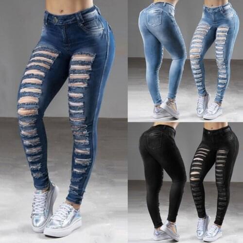 Women Fashion Comfy Jeans High Quality Daily Casual Jeans Slim Fit Female Female Fringe Jeans Calça Jeans Feminina Dropshipping