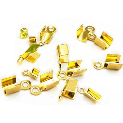 Gold Clip Stainless Steel Mountain Clip Leather Rope Clip PVC String Clip Gold Rope Clip jewelry making supplies wholesale