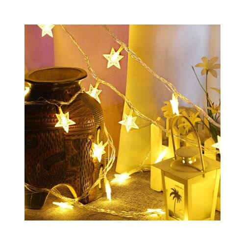 1.5m 2m 3m 10/20 LEDs Twinkle Star String Light Ramadan decoration Battery Powered Party Wedding baby shower Decoration Light