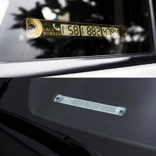 1 Pc Car Luminous Temporary Parking Stop Sign Telephone Number Plate Crafts Hidden Luminous Car Accessories Plates Car Park Stop