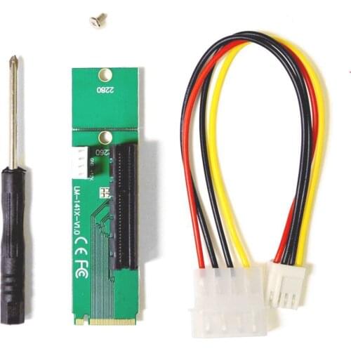 1 Pack NGFF To PCI-E Riser Card M.2 Port To PCIE Expansion Card NGFF To PCI-E X4 Slot Adapter For BTC Miner Mining Machine