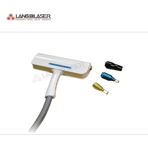 1064nm/532nm/1320nm nd:yag laser handpiece install single lamp+double YAG laser rod , largest energy 1.5J@1064nm in one pulse
