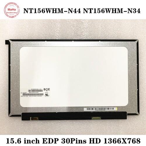 15.6 inch NT156WHM-N44 NT156WHM N44 Fit NT156WHM-N34 B156XTN08.1 Laptop LCD Display Screen Matrix 1366X768 EDP 30 Pins