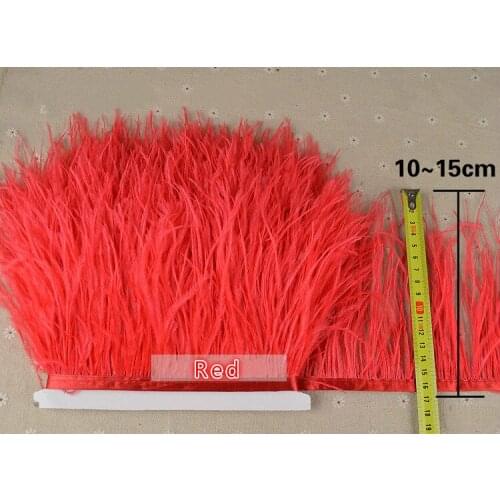 2Yard/lot Exquisite Lace Fabric Dress Skirt DIY Wedding Clothes Stage Prformance Feather Tassel 12CM Wide SM0209