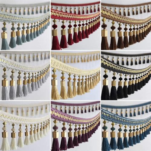 3M Tassel Fringe Edging Trim Curtains Tassel Trim Lace Cushions Furnishings Upholstery Home Funiture DIY Decor Sewing Crafts