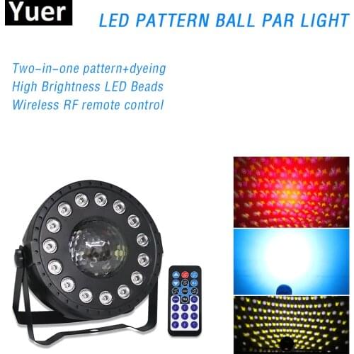 30W Pattern Dyeing 2IN1 LED Par Light 15Pcs RGB 3IN1 DJ Disco Stage Light High Brightness LED Bead christmas halloween projector