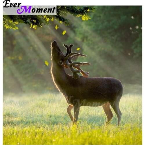 Ever Moment Diamond Painting Deer Sunshine 5D DIY Mosaic Full Square Drill Picture Of Rhinestone Diamond Embroidery ASF1361
