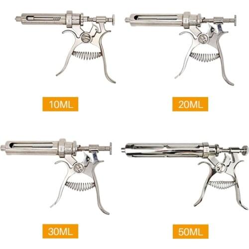 Livestock Pig Continuos Veterinary 10ml 20ml 30ml 50ml Automatic Animal Pig Chicken Cow Metal Poultry Veterinary Tools