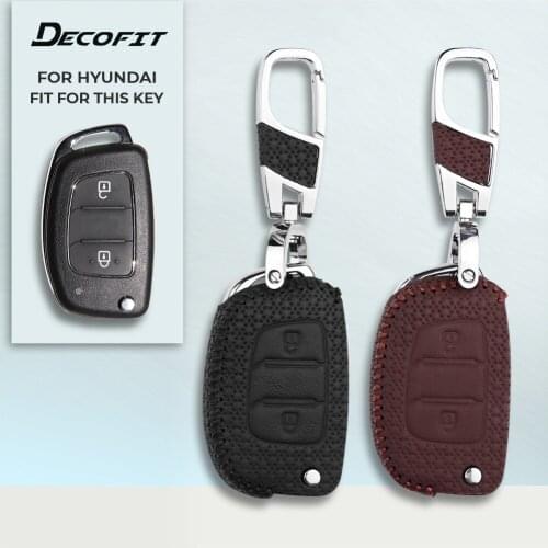 Car Key Cover for Hyundai Solaris 2 Elantra i30 i35 i40 Tucson 2 Button Flip Folding Smart Keybags Keychain Case Remote shell