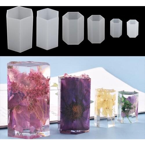 1PC Cylinder Transparent Silicone Mold Resin Candle Mould Crystal Glue Casting Mould Jewelry Making Diamond Clay Molds