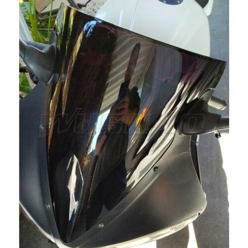 Motorcycle Double Bubble Windshield WindScreen For 2003 2004 2005 Yamaha YZF R6 R6S 2006 2007 2008 2009 YZF-R6 600 S Iridium