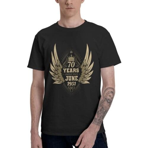 Legendary Birthday Since June 1951 T Shirt Men Cotton Print T-shirts Fashion Tshirt Short Sleeve 70th 70 Years Old Birthday Tee