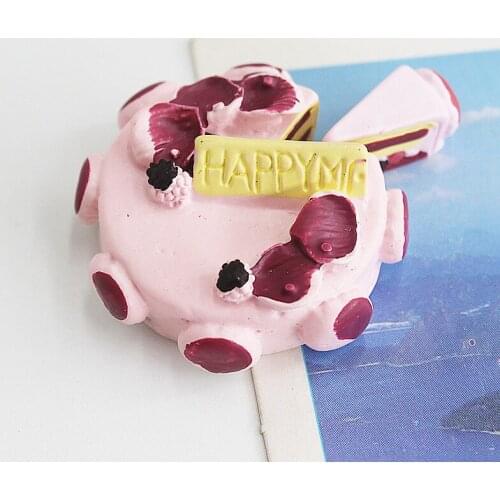 Birthday Cake Refrigerator Paste Cartoon Bread Food Resin Magnetic Refrigerator Decoration