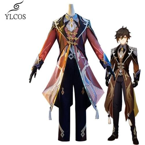 Game Genshin Impact Cosplay ZhongLi Costume Halloween Party Suit For Unisex Full Set