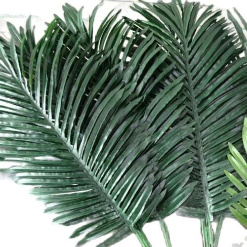 10pcs Artificial Leaves Simulation Plants Fake Palm Tree Leaf Greenery for Floral Arrangement Accessory Part
