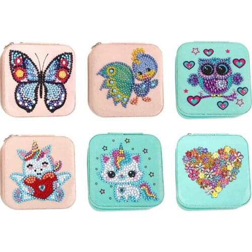 DIY Diamond Painting Jewelry Storage Box Special Shape Diamond Resin Jewelry Case Diamond Painting Mosaic Decoration Box Gift