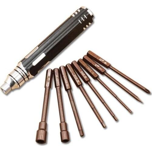 8 in 1 Screwdriver Set Hobby Hardware Repair Tool For RC Car Drone Plane Hex Philips Spanner Socket Hexagon H1.5 H2.0 H2.5 H3.0