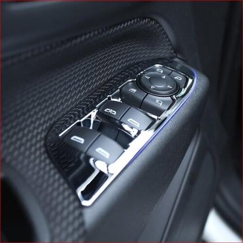 A Little Change 4 Pcs ABS Chrome Car Door Windows Lifter Button Circle Cover Trim Sticker For Chevrolet Equinox 2017 2018 2019