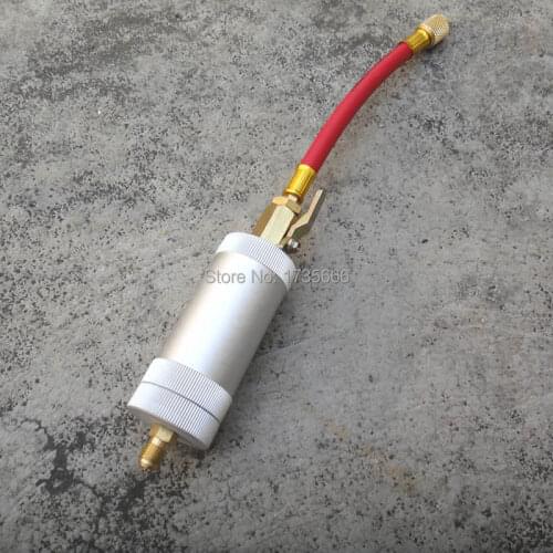 NEW Car A/C Air Conditioning R134a R12 R22 Oil & Dye Injector Quick Coupler 1/4" SAE Hand Turn