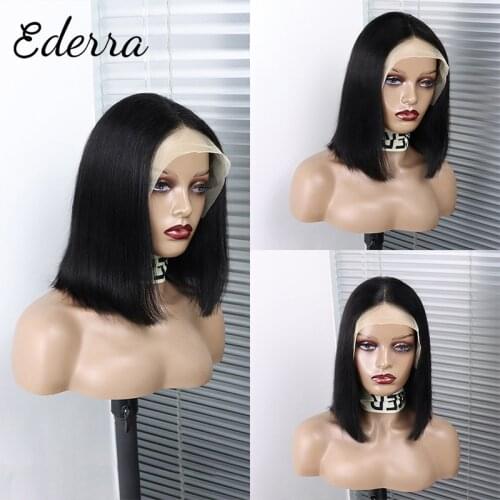 Bob Lace Front Wigs Bob Wig Lace Frontal Wig 13x4 Straight Lace Front Wig Pre Plucked Bleached Knots Wigs 150 Remy Closure Wig