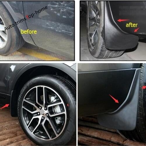 Yimaautotrims Front + Rear Mud Flaps Guard Mudguard Fenders Splash Protection Kit Fit For Ford Explorer 2014 - 2018 Plastic