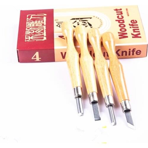 Woodworking Tools Wood Cut Knifes Wood Carving Tool Kit Tools For Carving 4pcs/set Wood Chisel Carving Set
