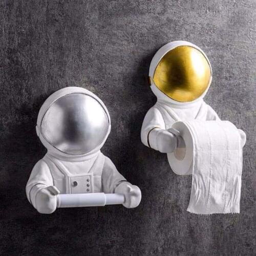Practical and Creative Astronaut Tissue Holder 2 Colors Choose Suitable for Home
