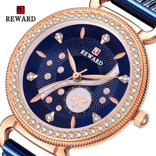 Reward Watch Women Quartz Watches Ladies Top Brand Chic Luxury Female Stainless steel Wrist Watch Girl Clock Relogio Feminino