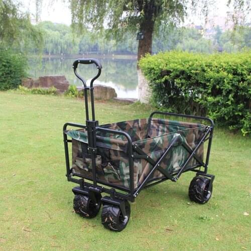 Foldable Portable Shopping Cart Outdoor Camp Car Home Large Capacity Groceries Trolley With Wheels Eco Shopper Basket Accessory