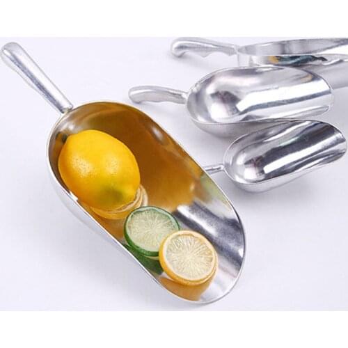 1Pieces MultifunctionAluminum Alloy Ice Scoop Scooper for Kitchen Ideal for Ice Cube Coffee Bean Food Candy Tea Flour Popcorn