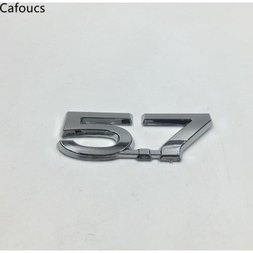 Cafoucs Car Styling 5.7 Emblem Logo Trunk Discharging Mark 3D Sticker for Toyota Land Cruiser Camry Corolla Highlander