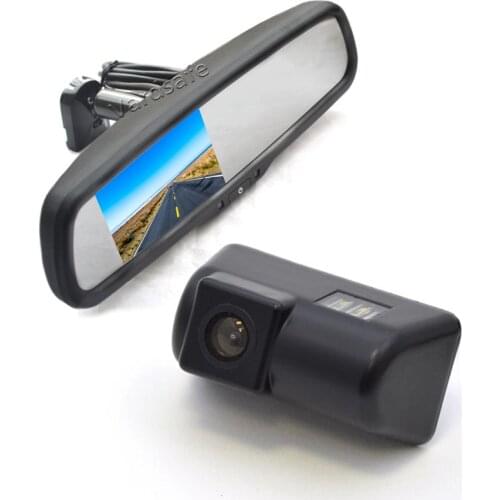 Vardsafe VS302R | Reverse Backup camera + Replacement Rear View Mirror Monitor for Ford Transit Connect (2010-2018)
