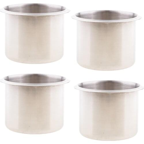 4pcs 2.68'' Stainless Steel Recessed Cup Drink Holder for Marine Boat RV Durable Rust Proof Corrosion Protection