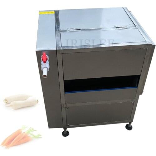 High Speed Roller Cassava Ginger Carrot Potato Peel Brush Clean Fruit Vegetable Washing Stainless Steel Machine