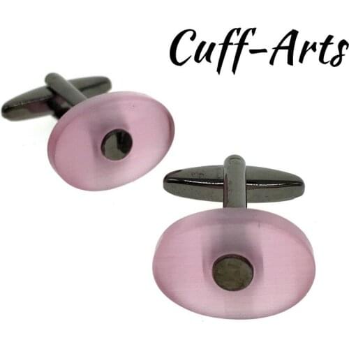 Cufflinks Mens For Ties Clip Pink Stone Setting Cuff Links Men Jewelry MenS Gift Gemelos Cufflinks C20054
