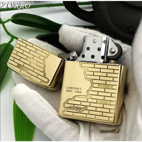 ZORRO ancient city wall Kerosene gasoline petroleum oil cigarette lighter Unusual Boutique outdoors Travel Smoking igniter gift