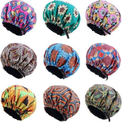 1pcs Satin Sleeping Cap Women Headwear Ceremony Adjusting Button Night Hat Shower Cap Bathroom