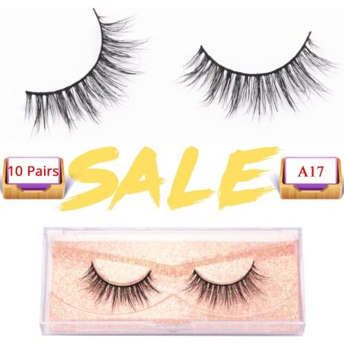 10 pairs Fluffy Eyelashes Wispy lashes 3D Mink False Eyelash Ultra-natural Looking Multiple Wears Fake Eyelashes Makeup Eye Lash