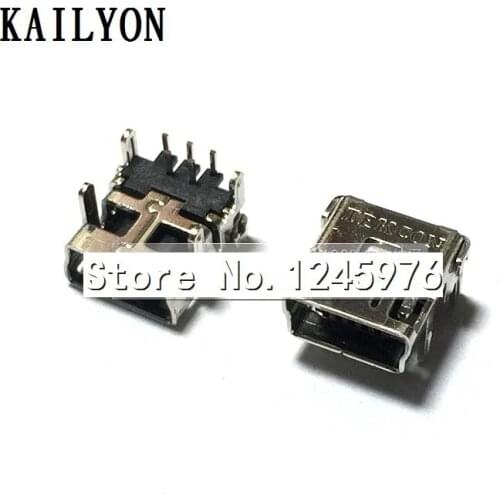 100pcs Copper MINI5P base 90 degrees 4 MINIUSB horizontal line inserted Mini B interface