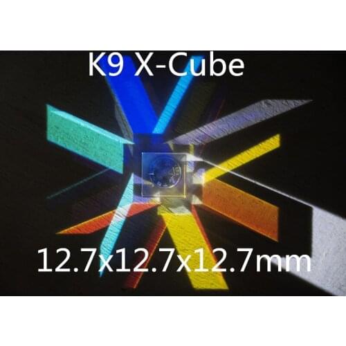12.7x12.7x12.7mm 12.7*12.7*12.7mm K9 X-Cube Prism Lens For Physical Experiments and the projector