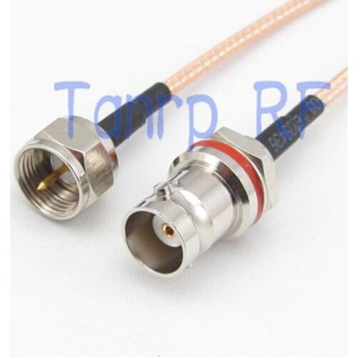 15CM Pigtail coaxial jumper cable RG316 extension cord 6inch mini BNC female jack to F male RF adapter connector